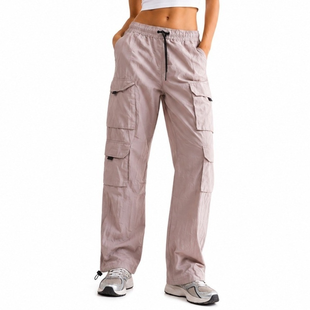 PacSun Relaxed Cargo Pants Women Medium Mauve Pink Gorpcore Streetwear Parachute